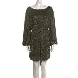 Retrofete Green Sequin Dress. Size Medium